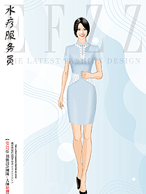 高端水療會所美女技師美容師制服設計圖