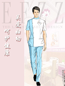 兒童醫(yī)院夏季護工制服設計效果圖