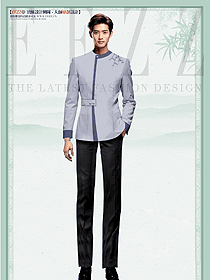 酒店男款春秋季餐飲服務員制服設計方案