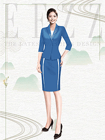 政府酒店迎賓館前臺(tái)接待員工職業(yè)裝定制款案例