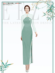 中式高端度假酒店-徽派古建風格員工旗袍制服設計