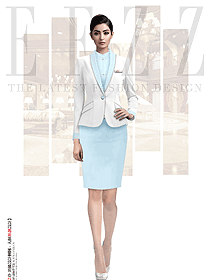 長沙異國風情主題酒店總臺服務員職業裝定制設計