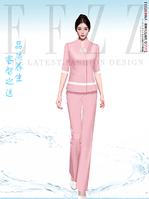 時尚按摩技師服員工制服款式設計圖