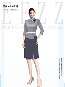 秋裝新款秋季女裝時尚上班女職員服裝定制設計圖