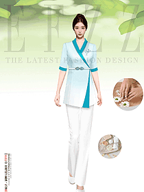 度假溫泉套裝桑拿技師服SPA員工制服設計