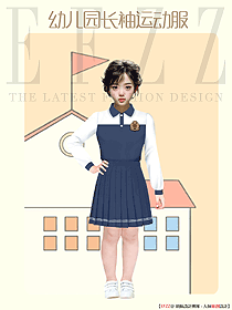 英倫風(fēng)中式小翻領(lǐng)學(xué)生體恤衫裙貴族校服訂做套裝