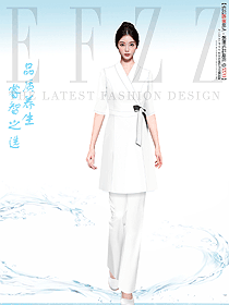 健康水療spa按摩工作人員制服定制設計效果圖