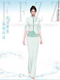 溫泉水療保健養生中心按摩師工衣定制設計效果圖