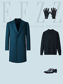 商務男士西裝領毛呢子風衣職業裝外套