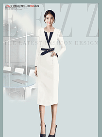 高級(jí)感通勤氣質(zhì)干練職業(yè)裝包臀女裝設(shè)計(jì)圖