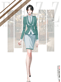 酒店KTV酒吧服務生工作服定制款手繪設計圖