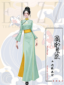 漢服國風(fēng)茶藝師服裝茶服女春秋款定制民族服裝