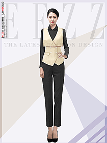 米色新款氣質英倫風百搭顯瘦西服馬夾背心外穿