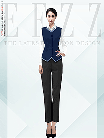 女春秋職業工作馬夾銀行前臺西裝馬甲背心設計