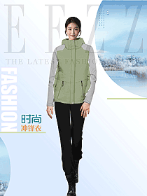 洋氣休閑連帽加絨外套登山服夾克上衣定制設計款