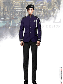 立領春秋款物業安保形象崗禮賓服保安服定制