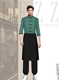 火鍋快餐奶茶飯店員工工裝定制設計圖