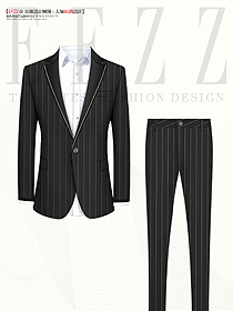 男士西服售樓處銷售修身男西裝套裝平面圖設計稿