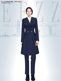 職場OL冬新款女裝全綿羊毛通勤雙排扣長款毛呢外套