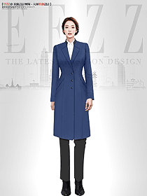 秋冬呢子大衣職業工作服外套男女同款修身單排扣