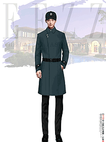 新式保安工作制服套裝禮賓服大衣款制服定制