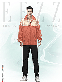 戶外登山服春秋沖鋒衣男外套夾克可拆卸定制手繪設(shè)計