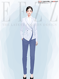 新款女西裝工作服外套銀行職業(yè)女裝手繪服裝設(shè)計(jì)