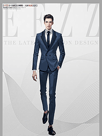 英倫修身正裝伴郎新郎結(jié)婚禮服手繪設(shè)計