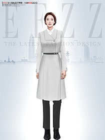 赫本風外套女中長款職業(yè)裝大衣定制款設計