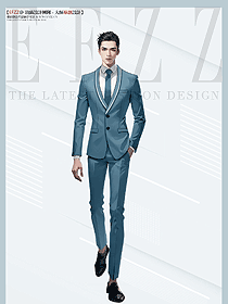 時尚白領西裝商務休閑毛呢外套男裝手繪設計圖