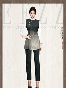 新中式酒店員工中餐廳服裝定制采購設計圖