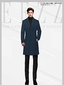  工作服大衣男秋季職業毛呢外套