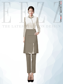 酒店餐飲部女員工工作服定制設計圖欣賞