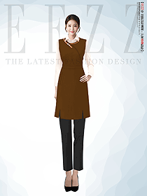 四川傳統(tǒng)火鍋店女服務(wù)員工工衣定制設(shè)計圖