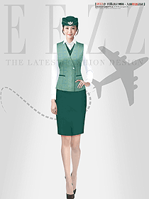 空姐馬甲套裝職業高鐵乘務員制服設計