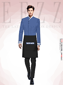 長袖男中國風烘焙定制廚房廚師服定制