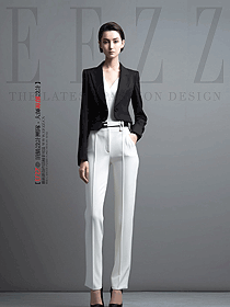 職業西裝女面試正裝職場工作服定制