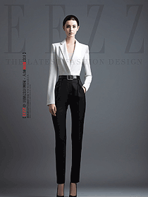 白色上裝OL女裝職業裝定制方案項目