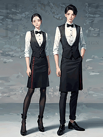 馬爾代夫水上閣樓風情酒店西餐廳男女服務生制服定制