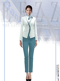 交通運輸局客服人員女職業裝定制款設計圖