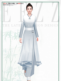 水療spa會所改良漢服民族女裝工作服定制設計