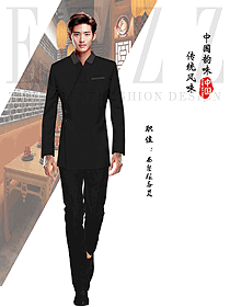 原創設計西餐男服務員服裝設計款式圖