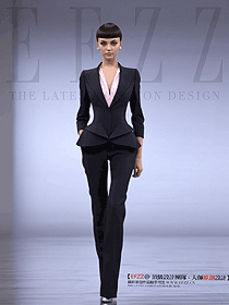 藏藍色上裝OL女裝職業(yè)裝定制設(shè)計方案