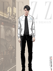 新款潮男士翻領夾克定制手繪設計圖