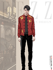 青年個(gè)性潮流戶外夾克衫手繪設(shè)計(jì)定制款