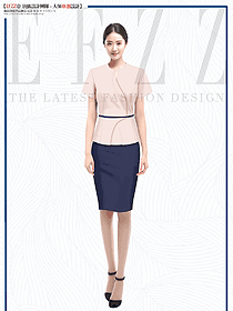 韓式美容院會所工作人員制服定制設計圖