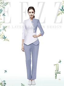 高級女技師工作服養生館院工作服套裝效果圖案例