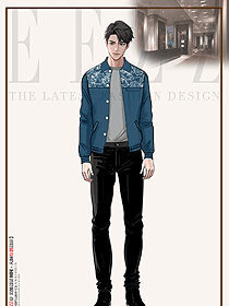 商務夾克男裝春秋款翻領簡約青年上裝休閑外套手繪設計