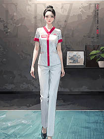 SPA美容院接待服務員職業裝定制手繪服裝設計