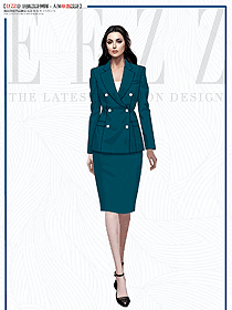 正式女職業套裝男女同款公務員面試西服定制設計圖